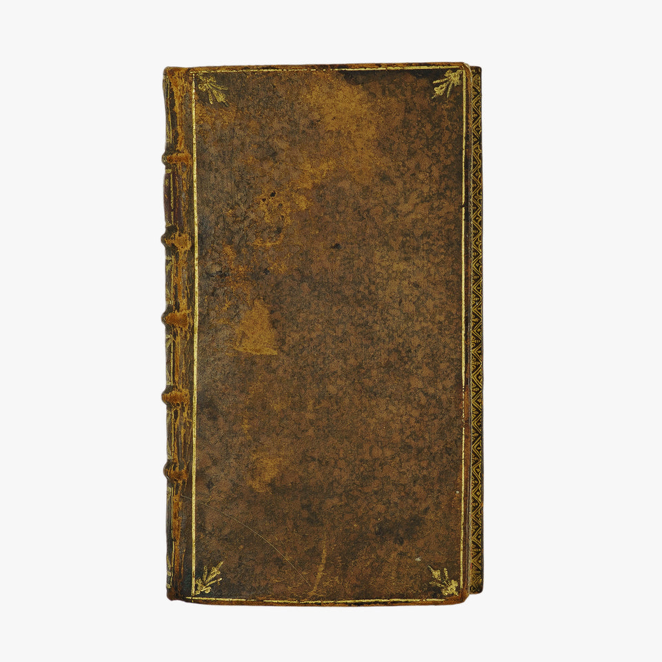 Duguet — Lettres sur divers sujets de Morale et de Piété (1708). Livro físico. Século XVIII. Encadernação em couro com douração.