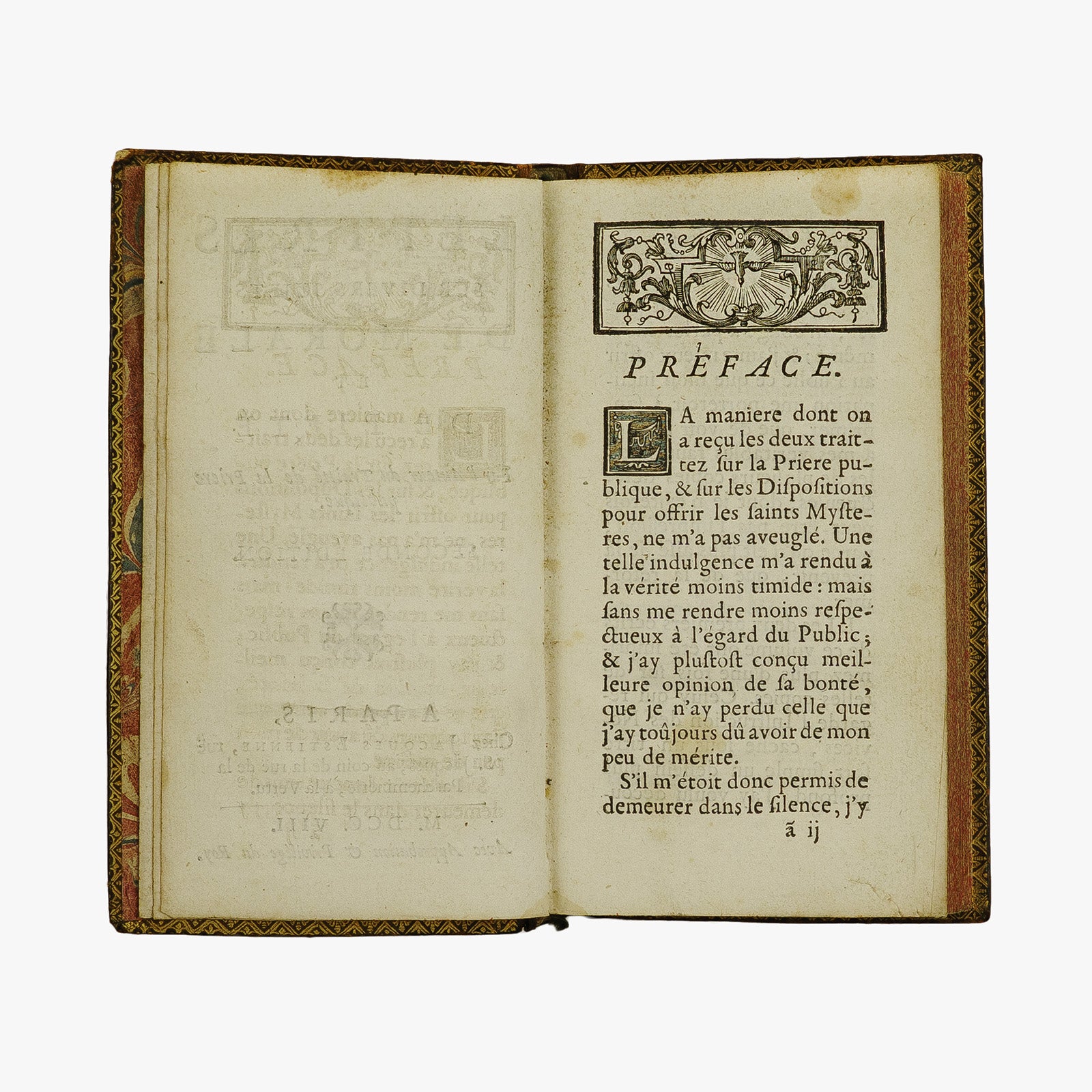 Duguet — Lettres sur divers sujets de Morale et de Piété (1708). Livro físico. Século XVIII. Encadernação em couro com douração.