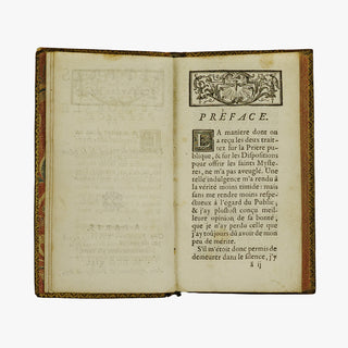 Duguet — Lettres sur divers sujets de Morale et de Piété (1708). Livro físico. Século XVIII. Encadernação em couro com douração.