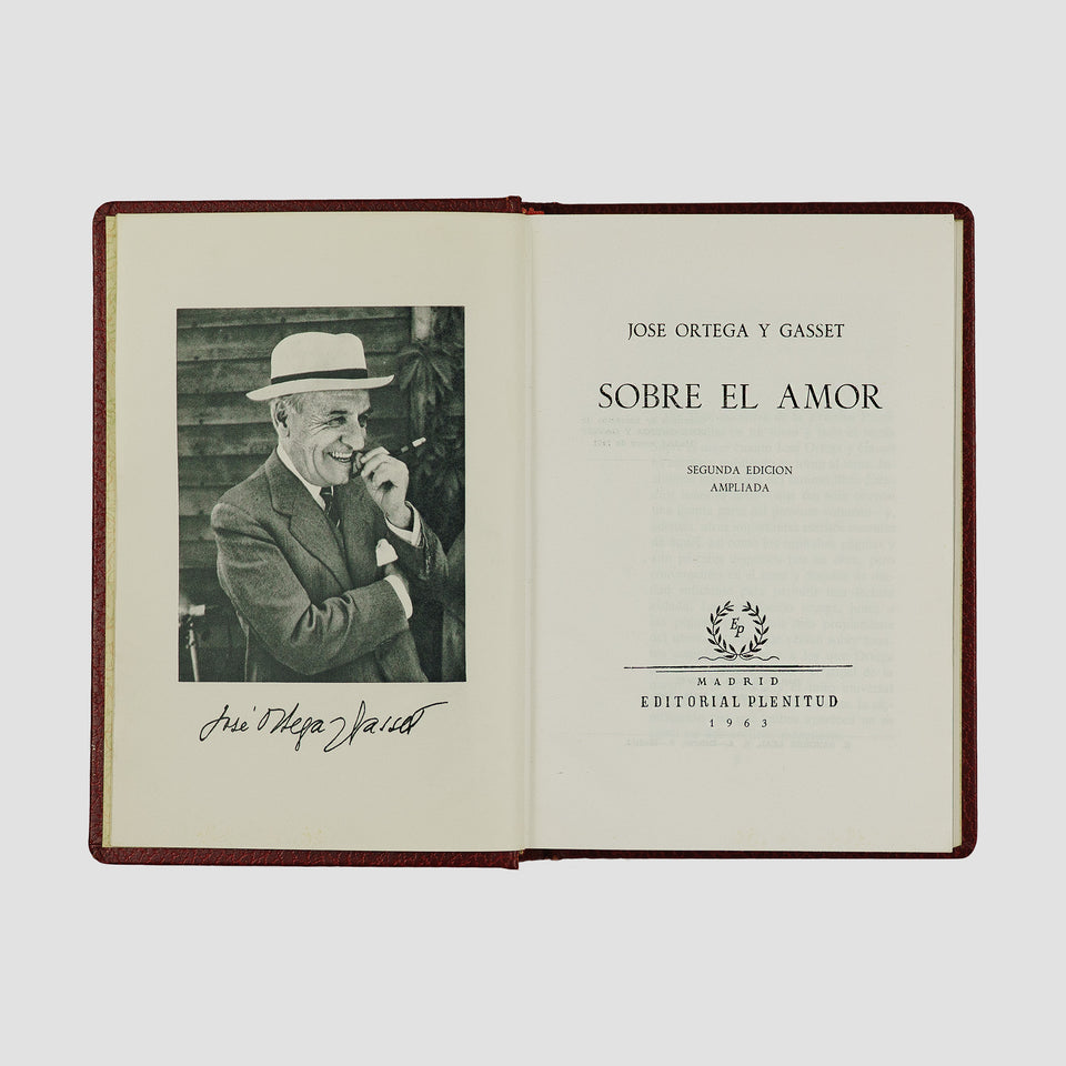 livro Sobre el amor de José Ortega y Gasset edição 1963