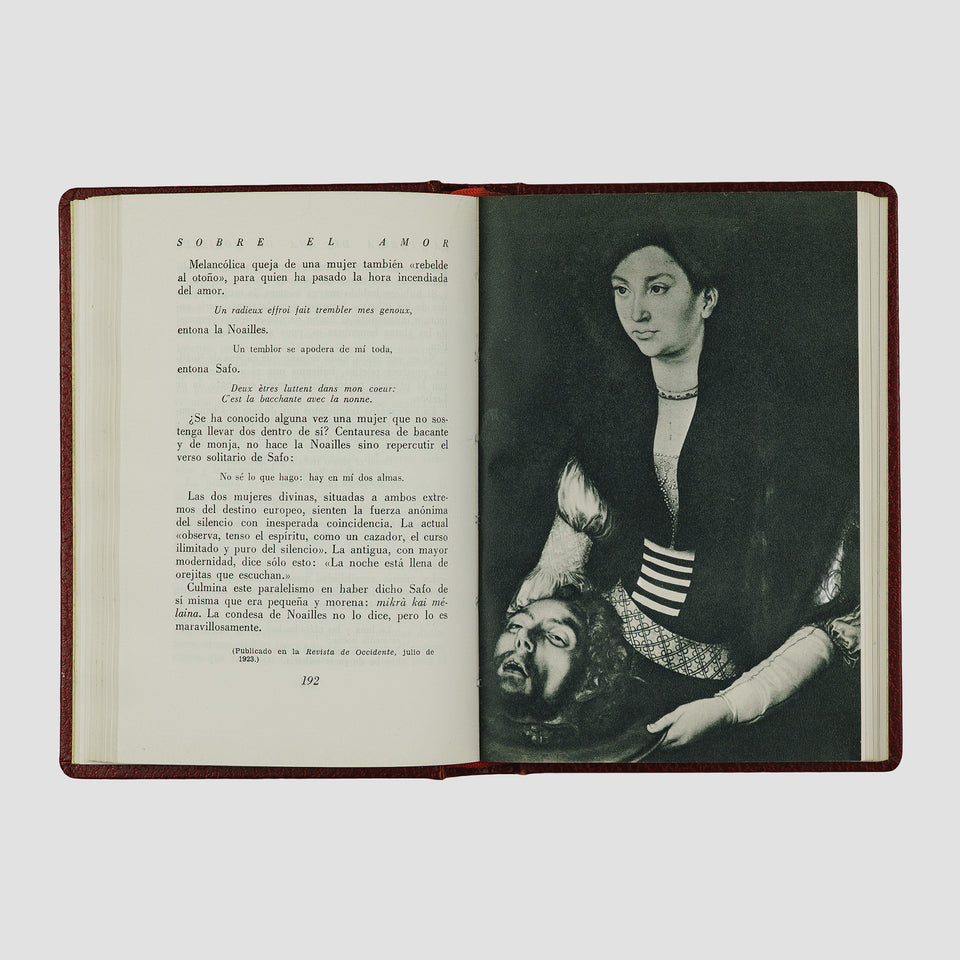 livro Sobre el amor de José Ortega y Gasset edição 1963