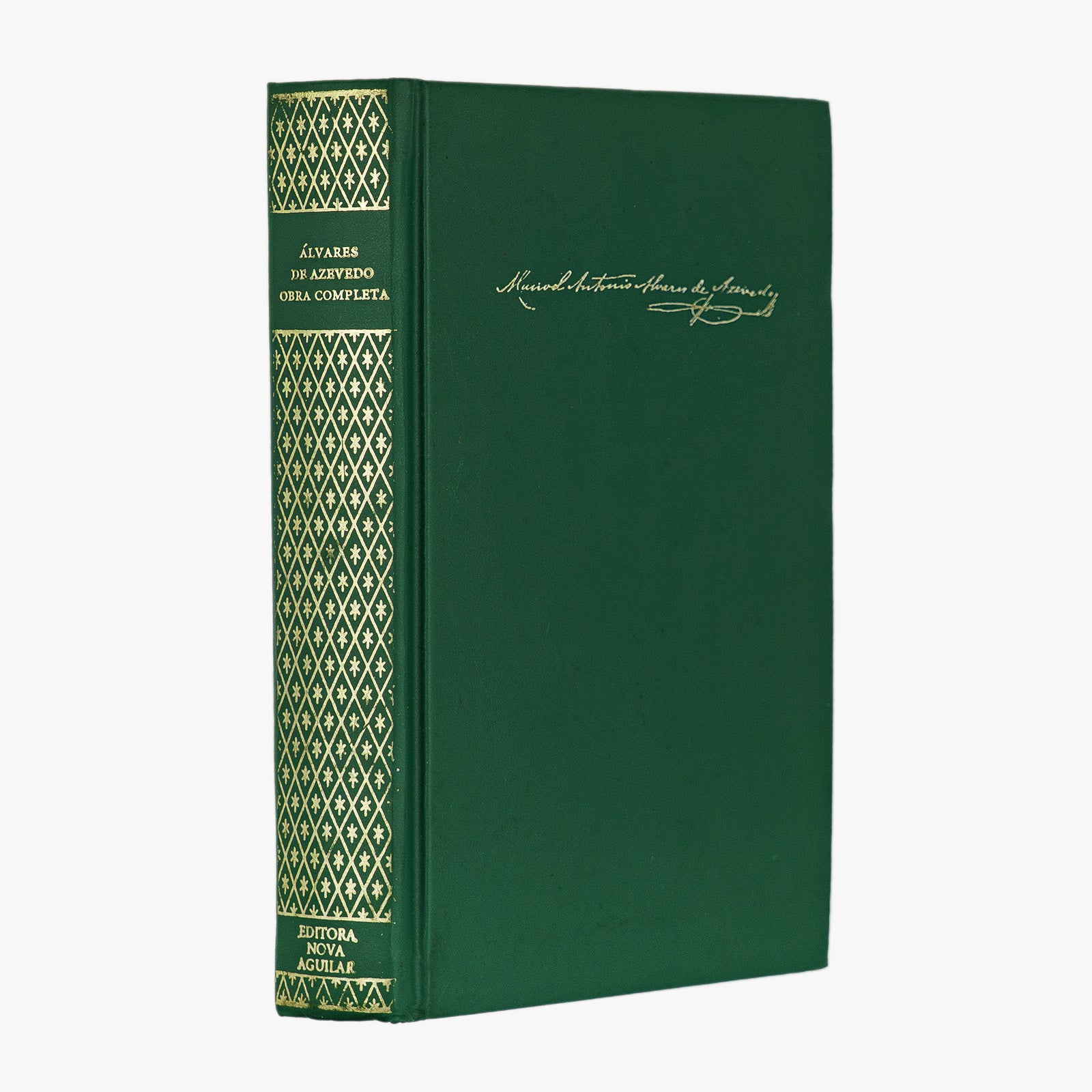 Álvares de Azevedo — Obra Completa (Editora Nova Aguilar, 2000). Livro físico com douração.