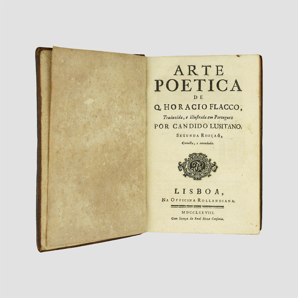 HORÁCIO (65–8 a.C.). Arte poetica (Officina Rollandiana, Lisboa, 1778).