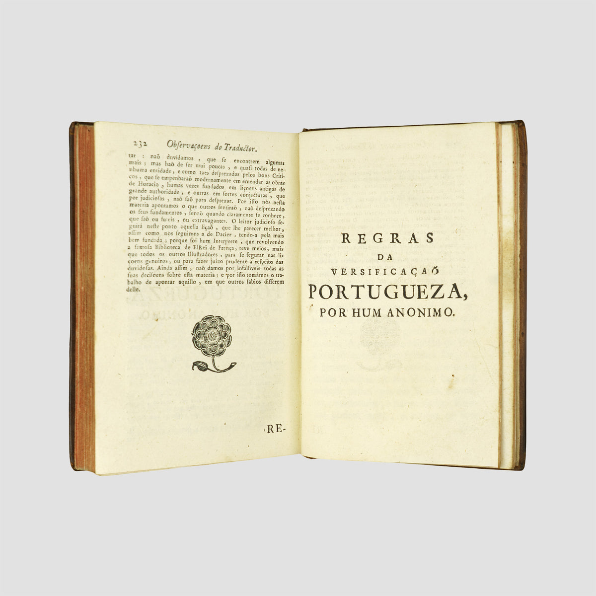 HORÁCIO (65–8 a.C.). Arte poetica (Officina Rollandiana, Lisboa, 1778).