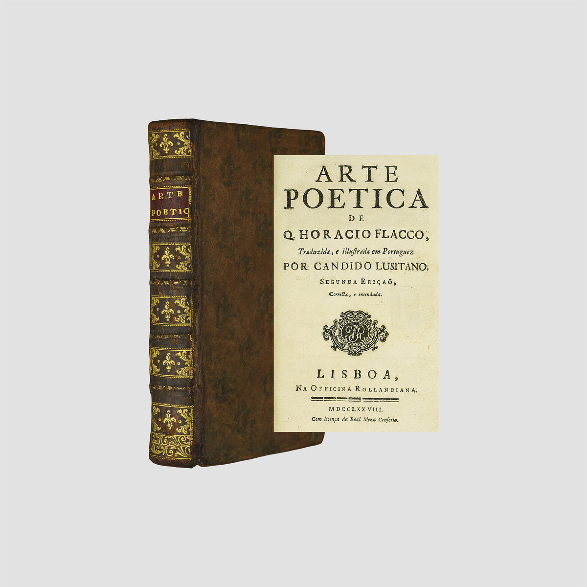 HORÁCIO (65–8 a.C.). Arte poetica (Officina Rollandiana, Lisboa, 1778).
