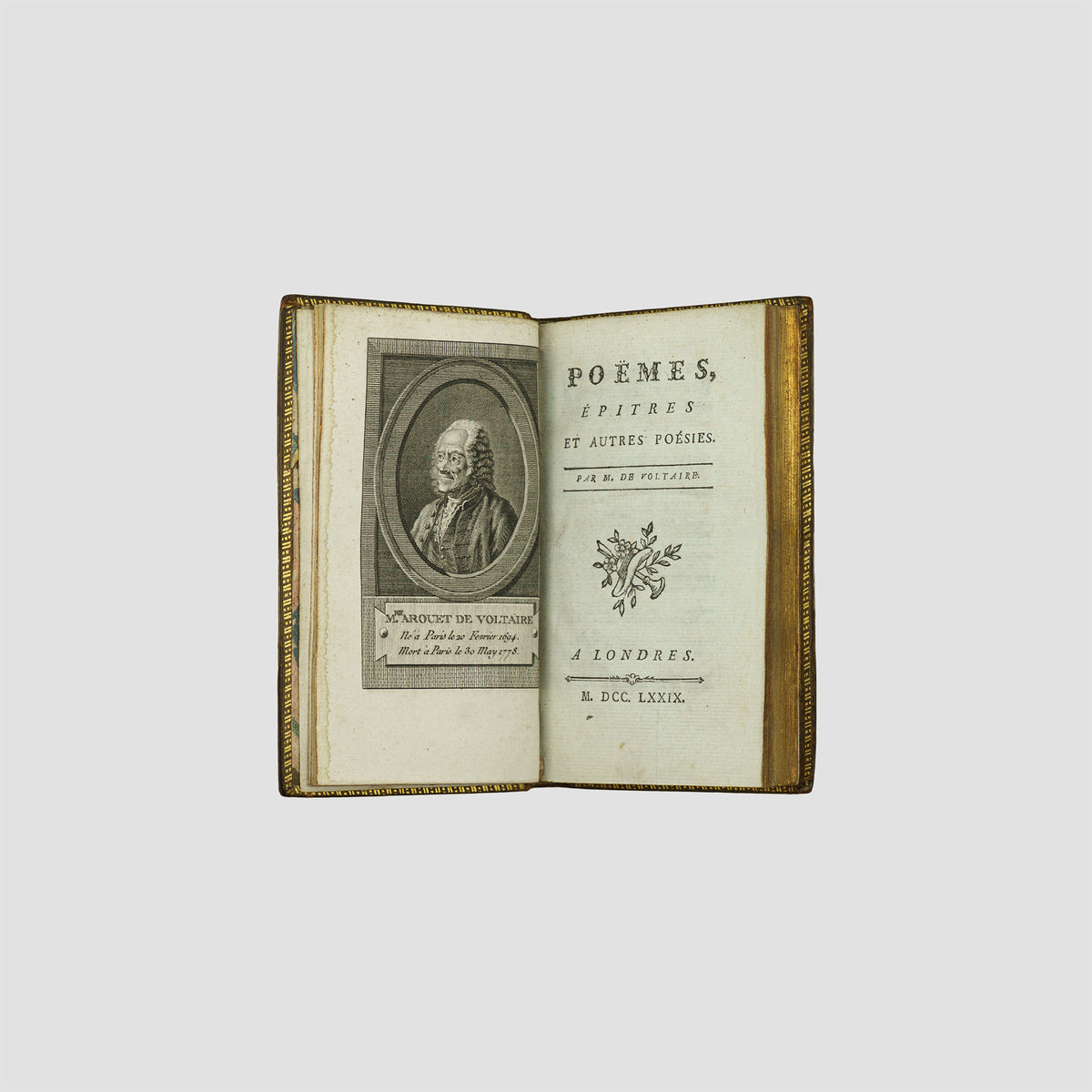 VOLTAIRE (1694–1778). Poëmes, épîtres et autres poésies ([Paris], 1779).