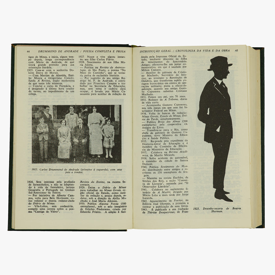 DRUMMOND DE ANDRADE, Carlos (1902–1987). Poesia Completa e Prosa (Editora Nova Aguilar, Rio de Janeiro, 1977).