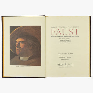 Faust. Goethe. Livro físico ilustrado. Edição de luxo The Easton Press. Capa em couro, douração nos cortes e fita de leitura em cetim.