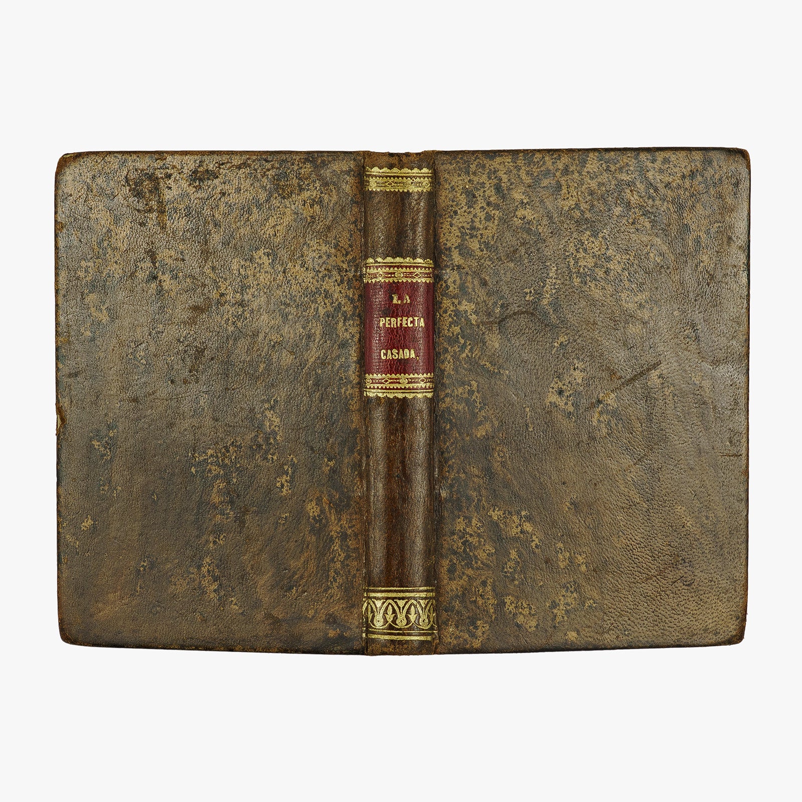 Fray Luis de León — La perfecta casada (Centro General de Administración, 1865). Encadernação em couro com douração. Livro físico.