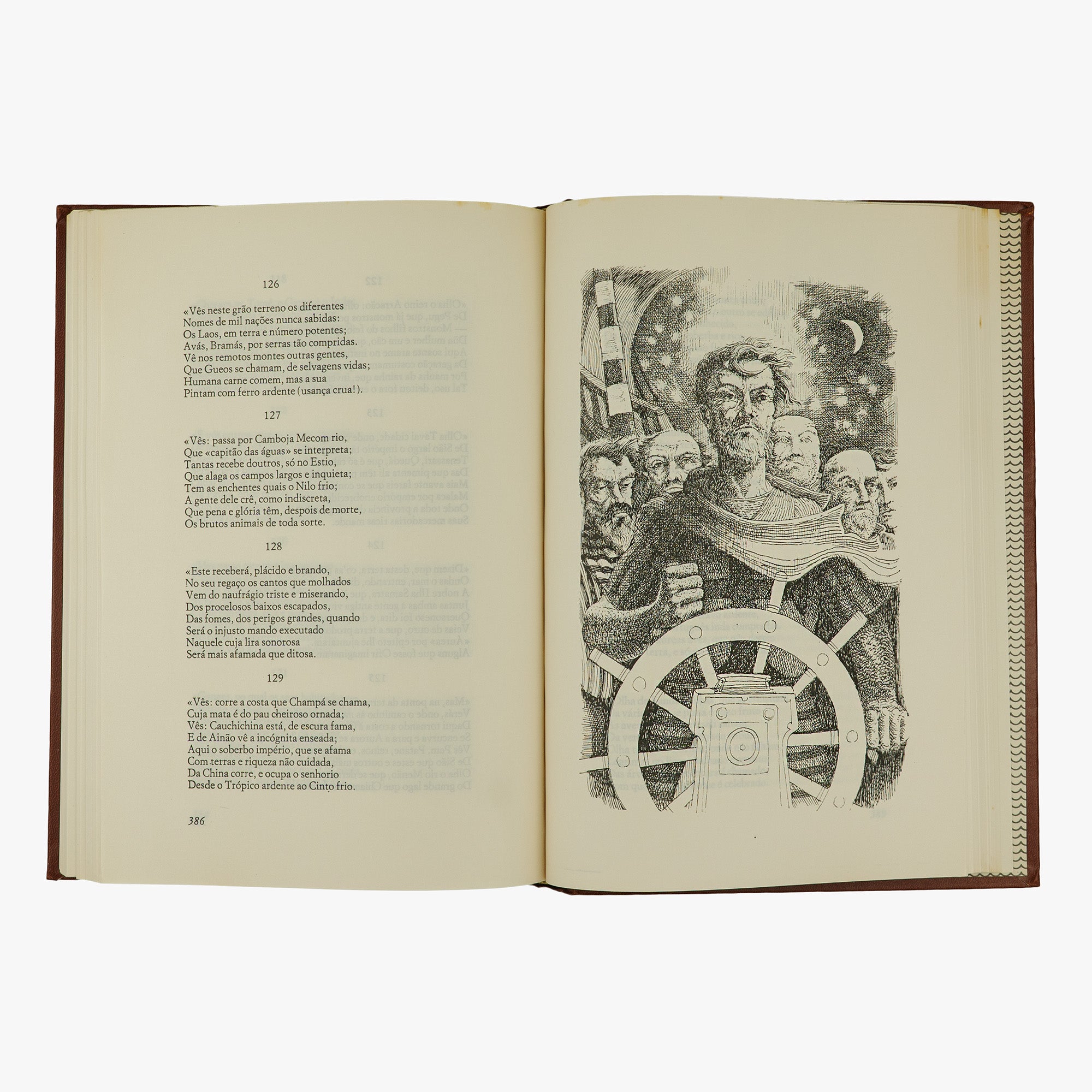 Luís de Camões — Os Lusíadas (Abril Cultural, 1979). Livro físico com douração. Corte superior dourado. Fita de leitura presente. 