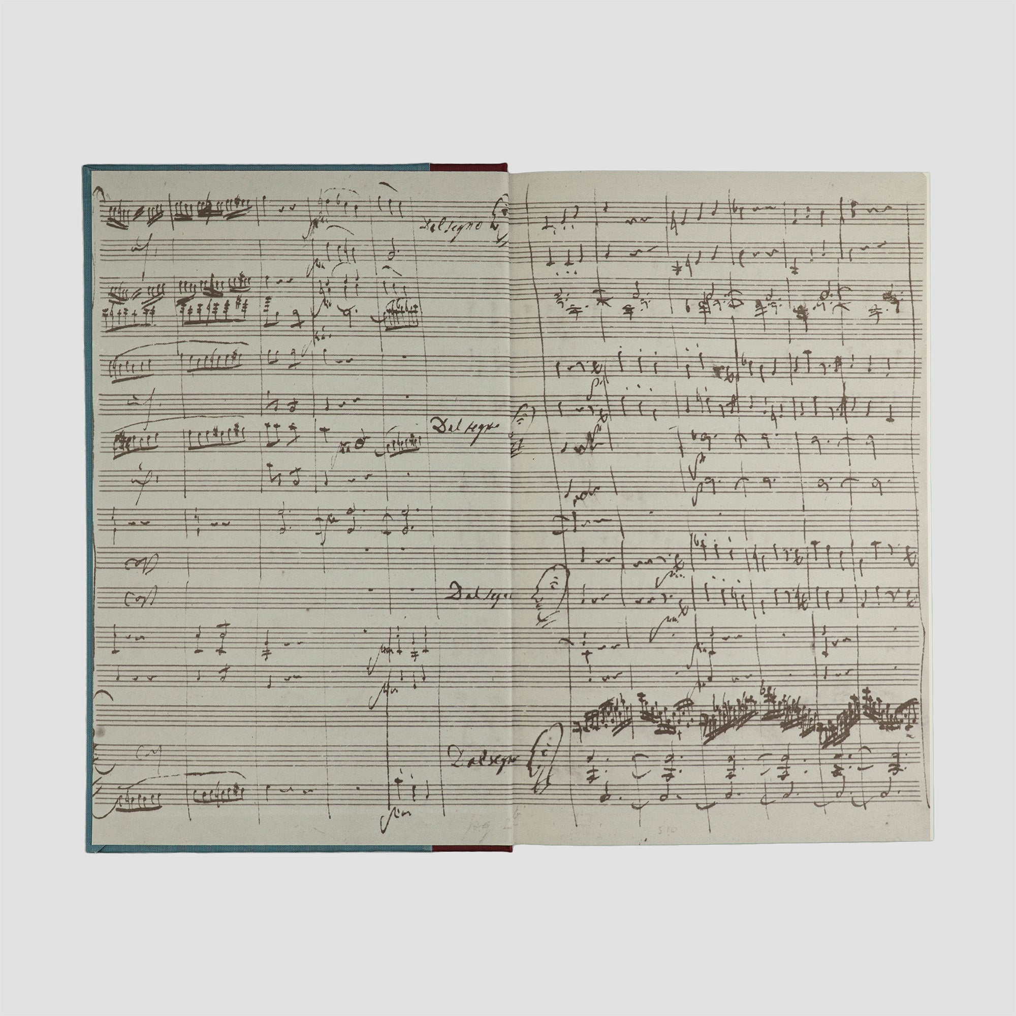 livro The Life of Mozart de Edward Holmes edição Folio Society 1994. Folha de guarda com partitura musical. 