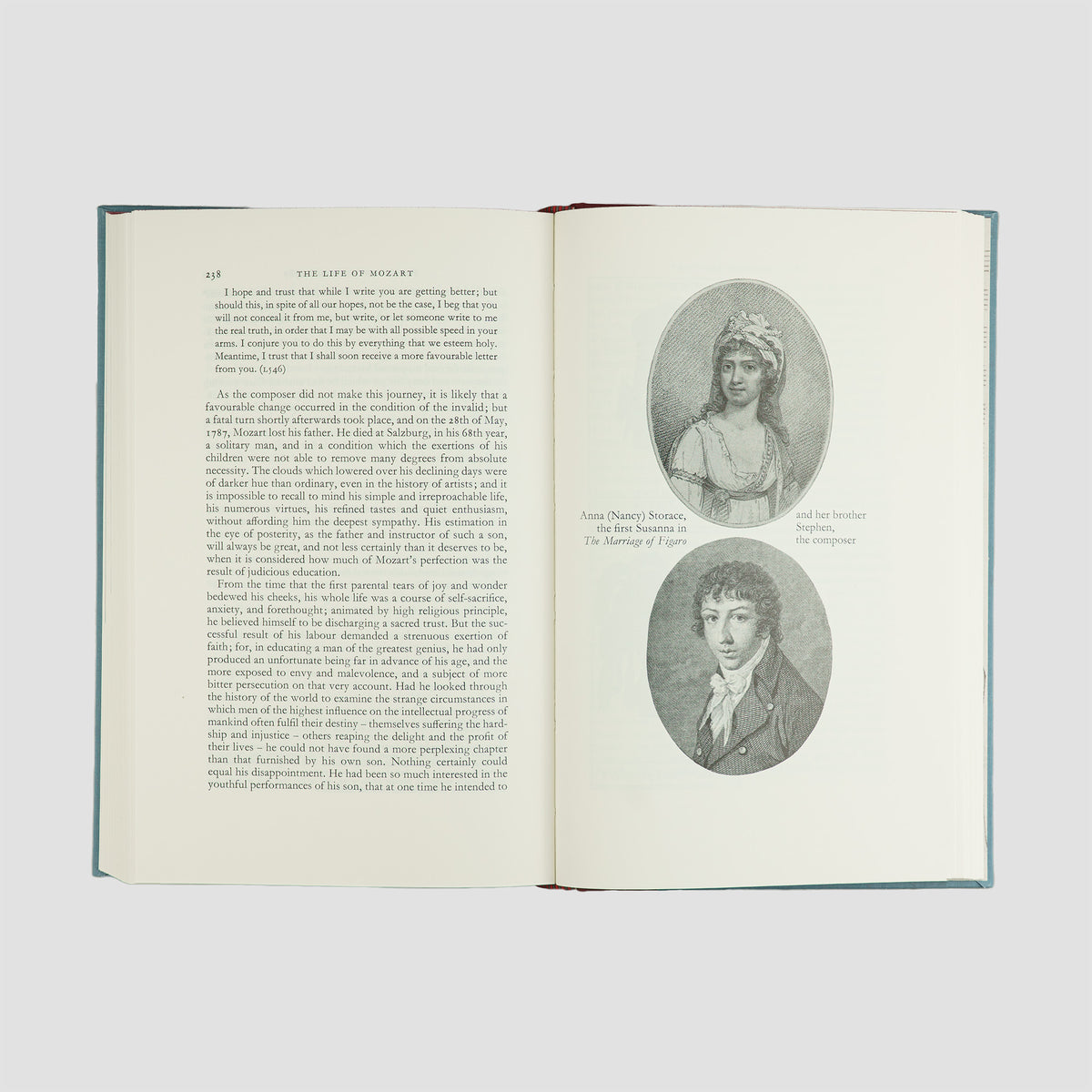 livro The Life of Mozart de Edward Holmes edição Folio Society 1994. Retratos e textos internos.