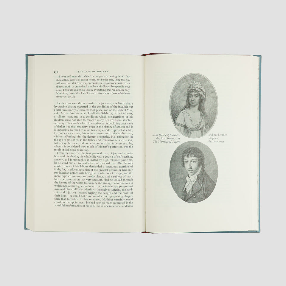 livro The Life of Mozart de Edward Holmes edição Folio Society 1994. Retratos e textos internos.