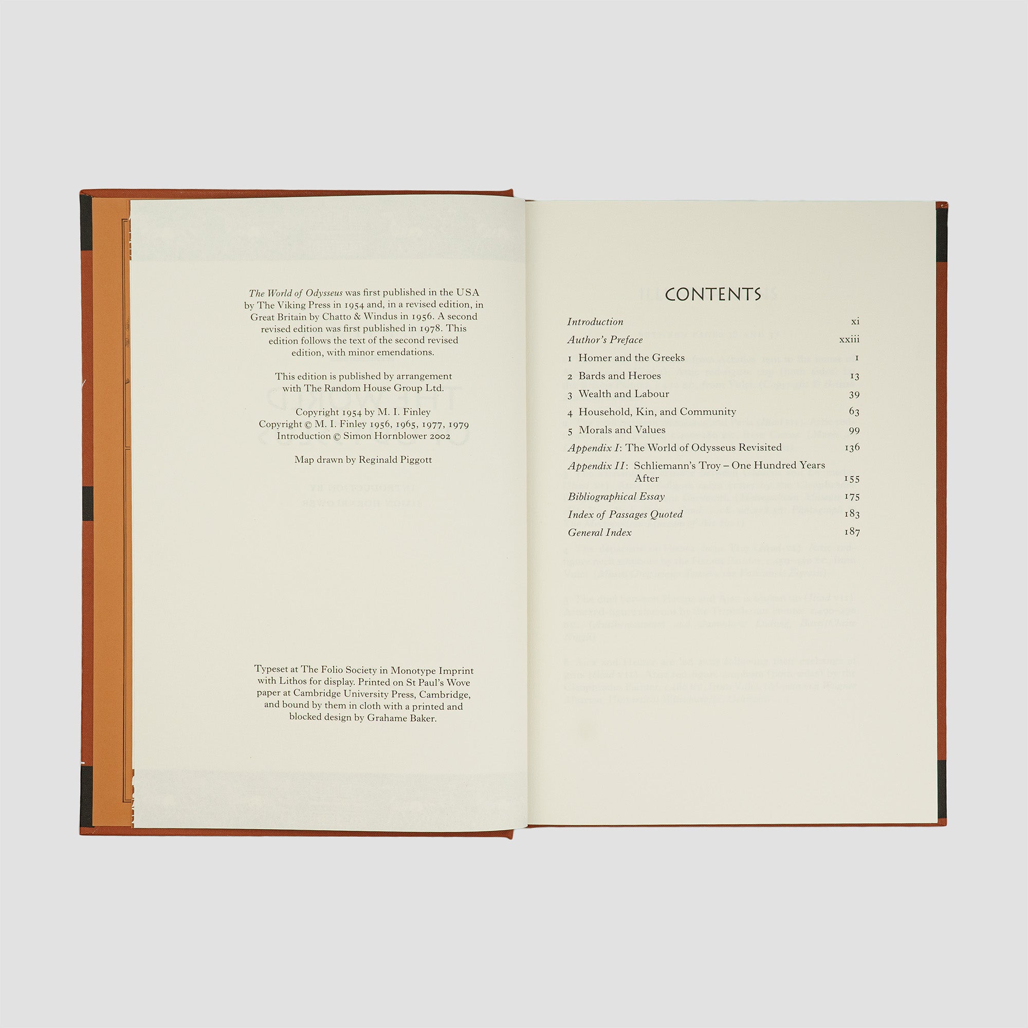 livro The World of Odysseus de M. I. Finley edição Folio Society 2002