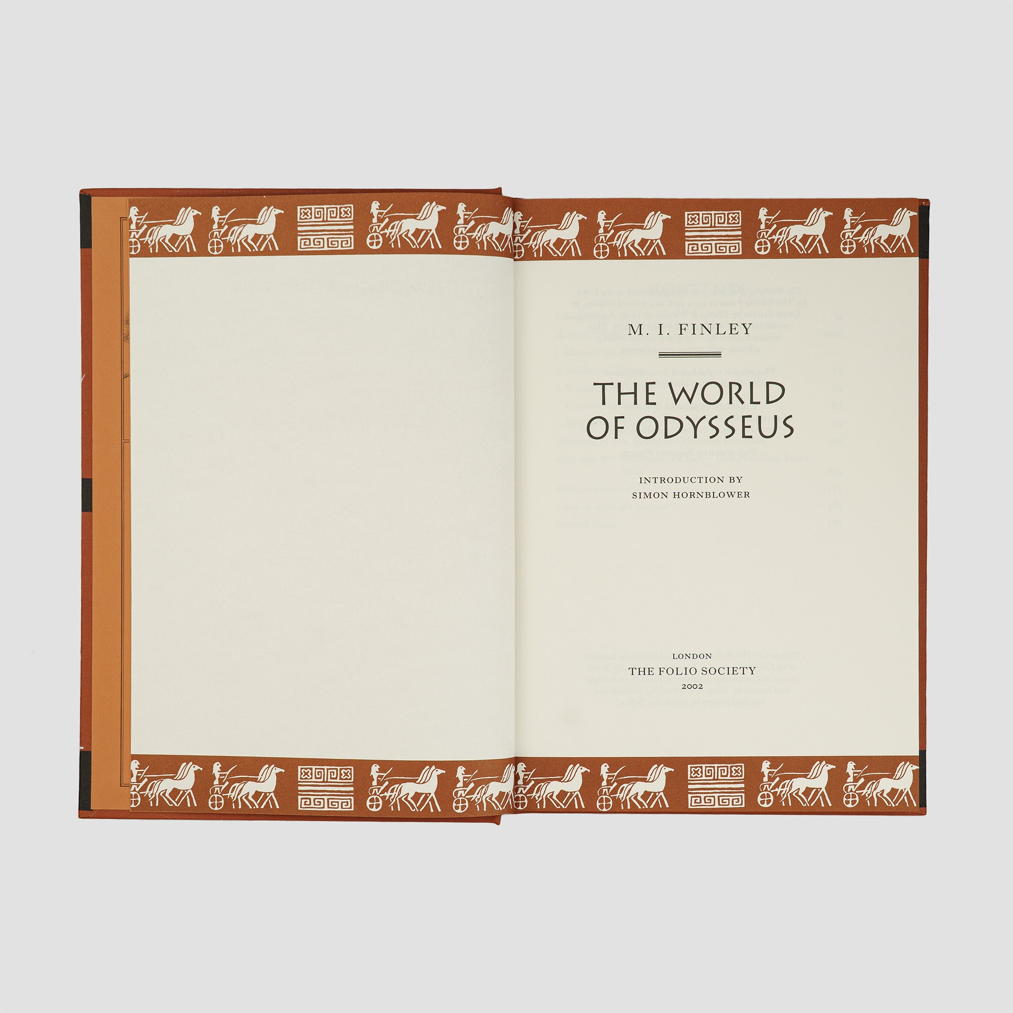 livro The World of Odysseus de M. I. Finley edição Folio Society 2002