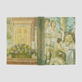 livro Daily Life in Ancient Rome de Jérôme Carcopino edição Folio Society 2004. Livro aberto com ilustrações das capas e lombada.