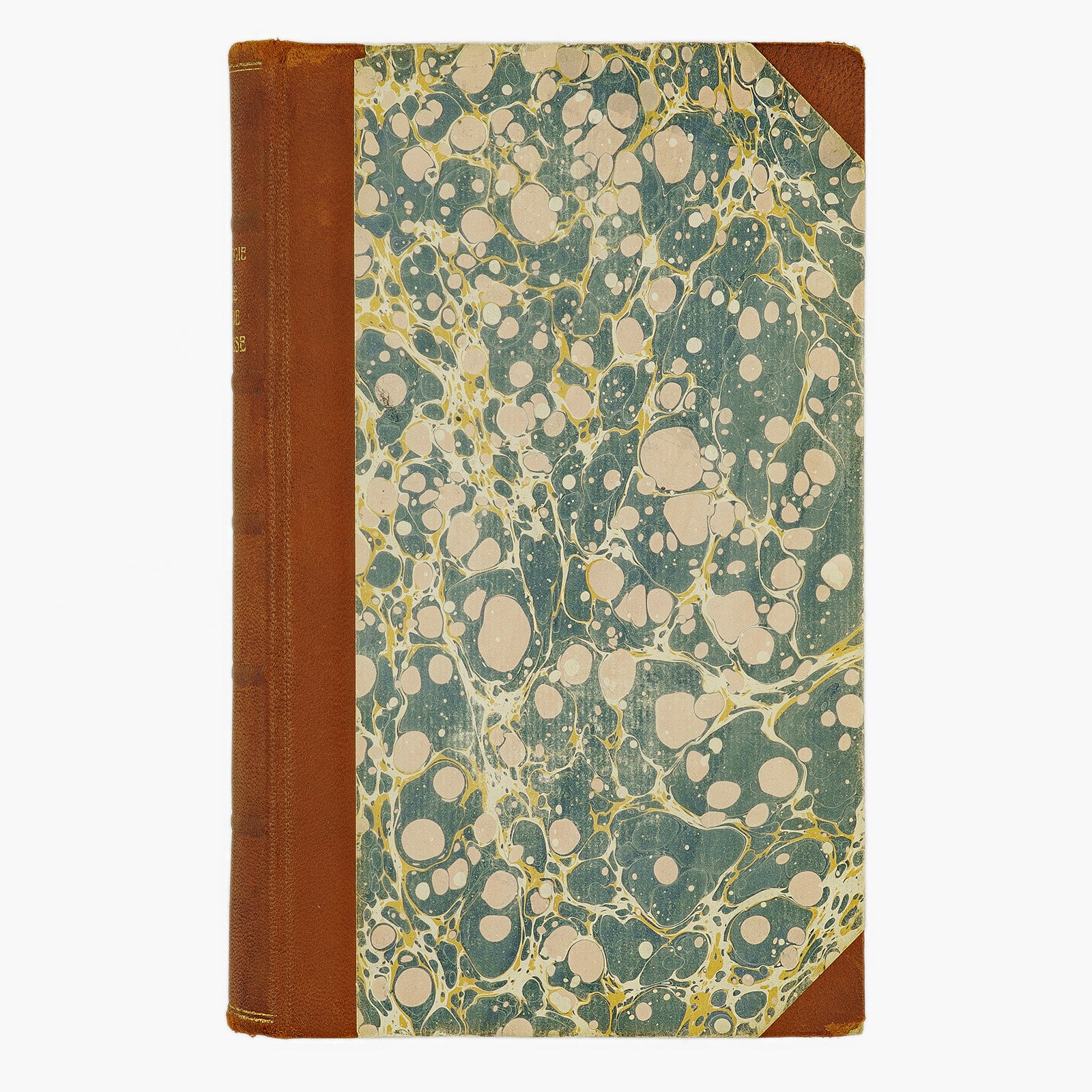 Duhamel (org.) — Anthologie de la poésie lyrique française (XVe–XIXe) (Insel-Verlag, 1923). Livro físico. Encadernação em meio couro com douração.