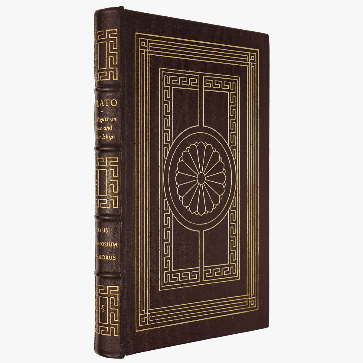 Platão — Lysis, or Friendship ·  Symposium ·  Phaedrus (Easton Press, 1979). Livro físico em edição de luxo ilustrada. Capa de couro, fita de leitura em cetim e douração nos cortes.