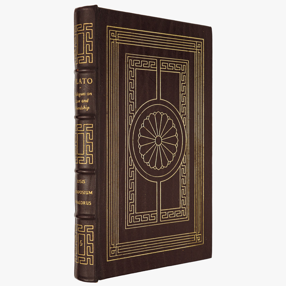 Platão — Lysis, or Friendship ·  Symposium ·  Phaedrus (Easton Press, 1979). Livro físico em edição de luxo ilustrada. Capa de couro, fita de leitura em cetim e douração nos cortes.