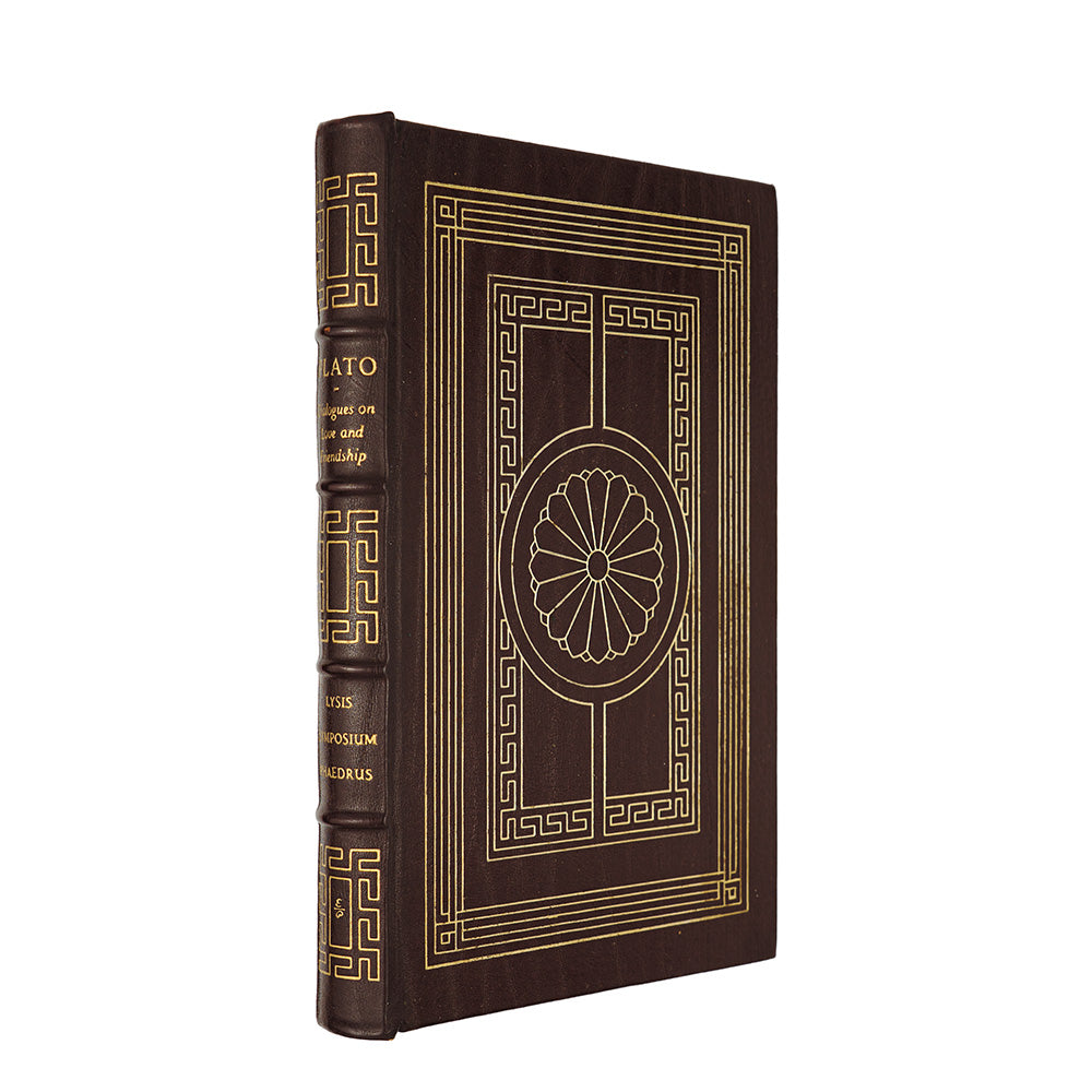 Platão — Lysis, or Friendship ·  Symposium ·  Phaedrus (Easton Press, 1979). Livro físico em edição de luxo ilustrada. Capa de couro, fita de leitura em cetim e douração.