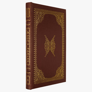Esopo — Aesop’s Fables (The Easton Press, 1979). Livro físico ilustrado em encadernação de luxo - capa de couro, cortes dourados e fita de leitura de cetim.