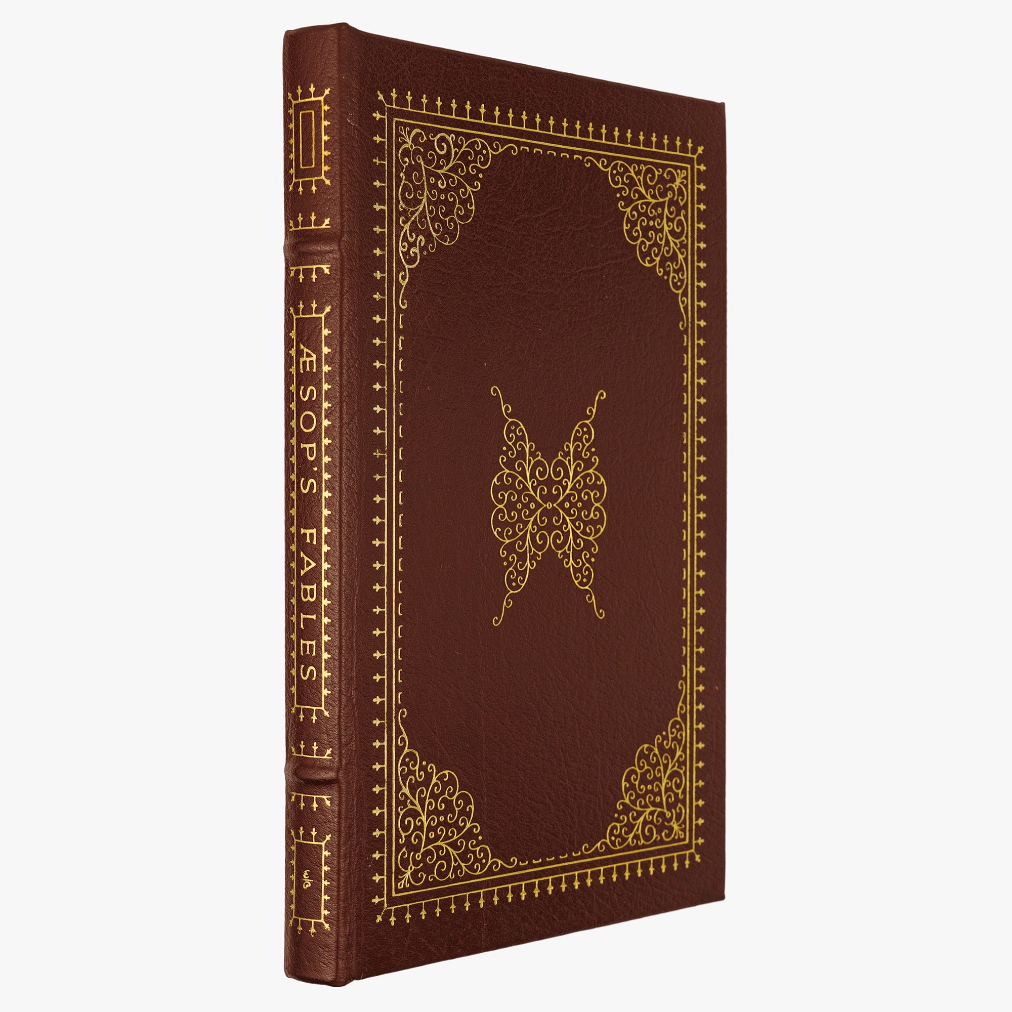Esopo — Aesop’s Fables (The Easton Press, 1979). Livro físico ilustrado em encadernação de luxo - capa de couro, cortes dourados e fita de leitura de cetim.