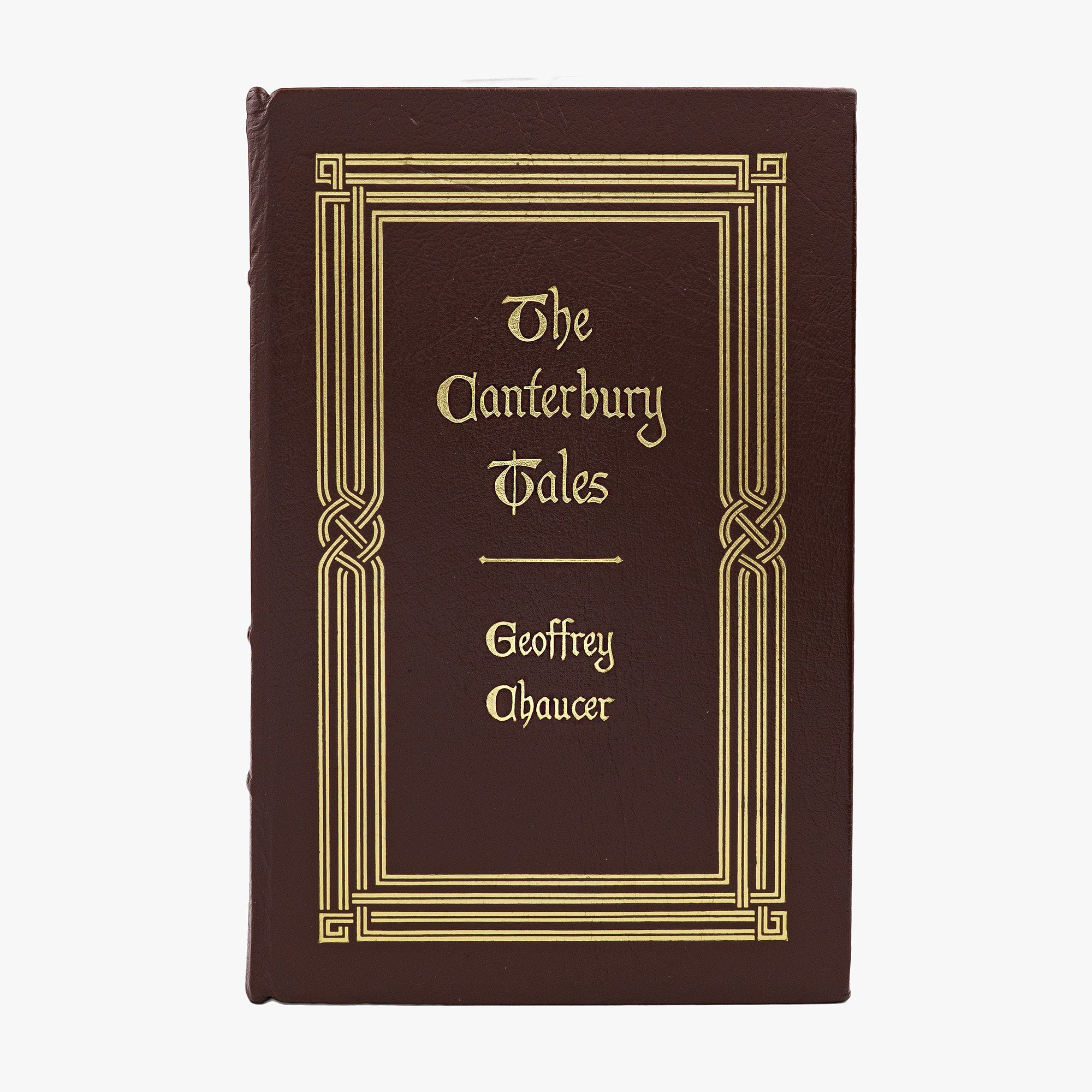 Geoffrey Chaucer — The Canterbury Tales (The Easton Press, 1978). Edição de luxo da série The 100 Greatest Books Ever Written. Livro físico.