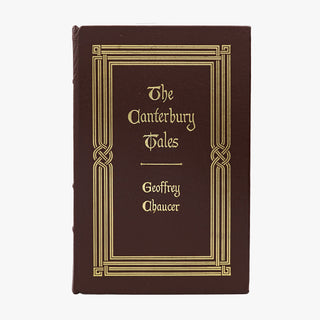 Geoffrey Chaucer — The Canterbury Tales (The Easton Press, 1978). Edição de luxo da série The 100 Greatest Books Ever Written. Livro físico.