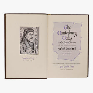 Geoffrey Chaucer — The Canterbury Tales (The Easton Press, 1978). Edição de luxo da série The 100 Greatest Books Ever Written. Livro físico.