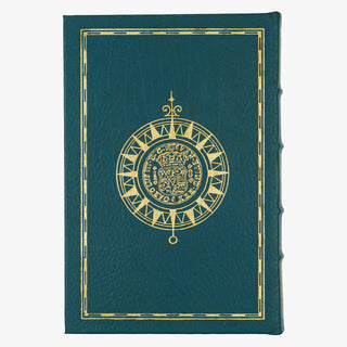 Robert Louis Stevenson — Treasure Island (The Easton Press, 1994). Livro físico ilustrado. Encadernação de luxo - capa de couro, cortes dourados e fita de leitura de cetim.