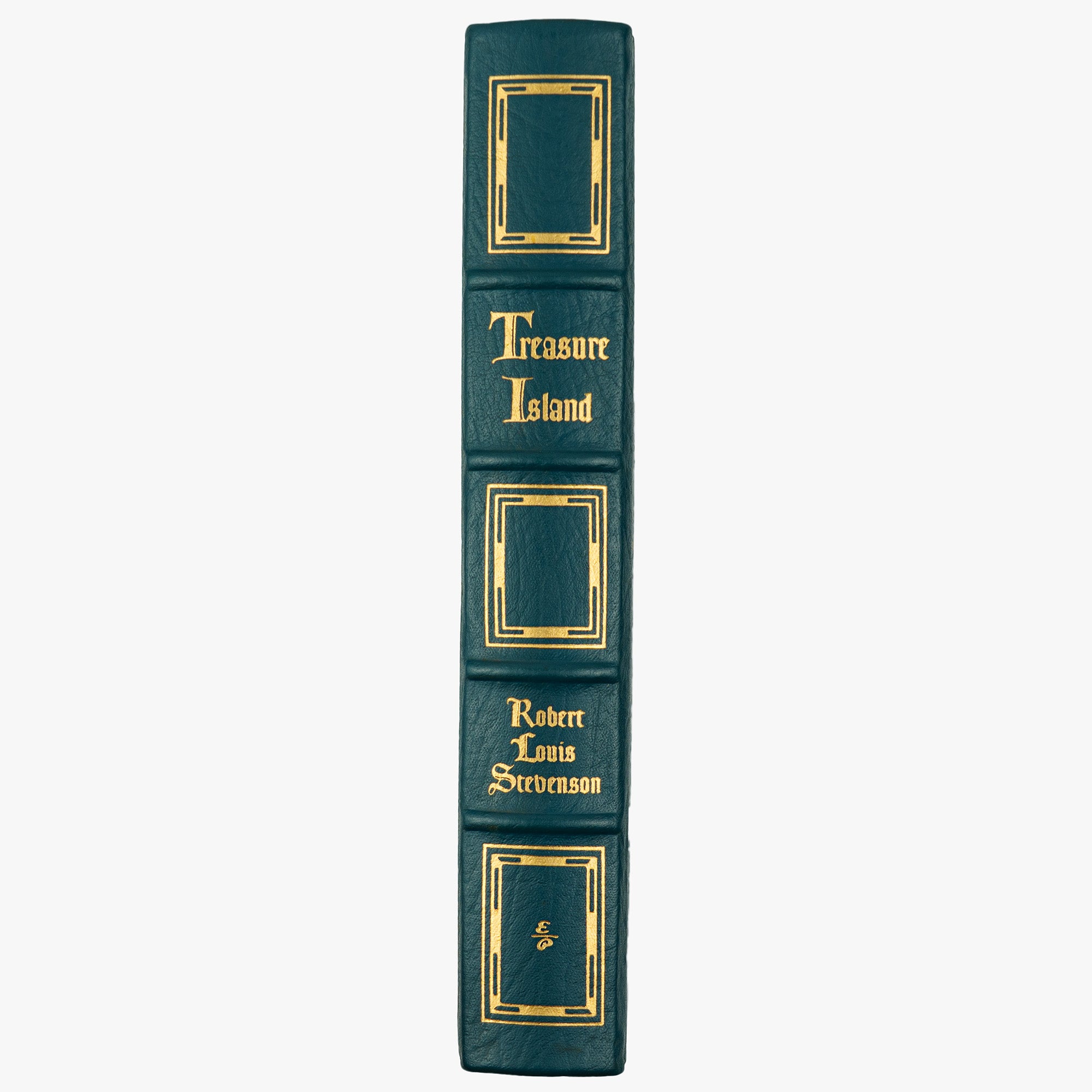 Robert Louis Stevenson — Treasure Island (The Easton Press, 1994). Livro físico ilustrado. Encadernação de luxo - capa de couro, cortes dourados e fita de leitura de cetim.
