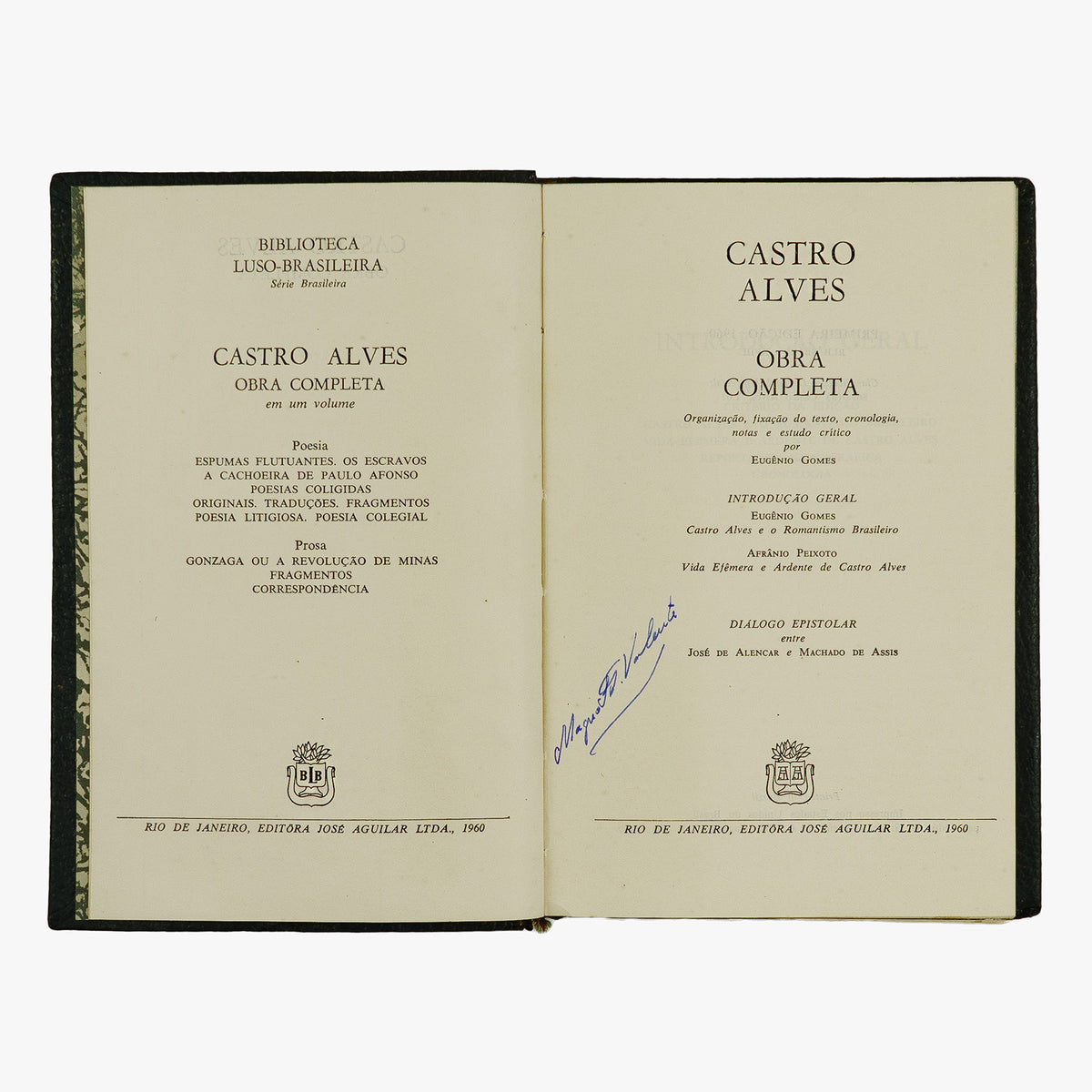 Castro Alves - Obra Completa (José Aguilar, 1960). Livro físico. 1ª (primeira) edição.