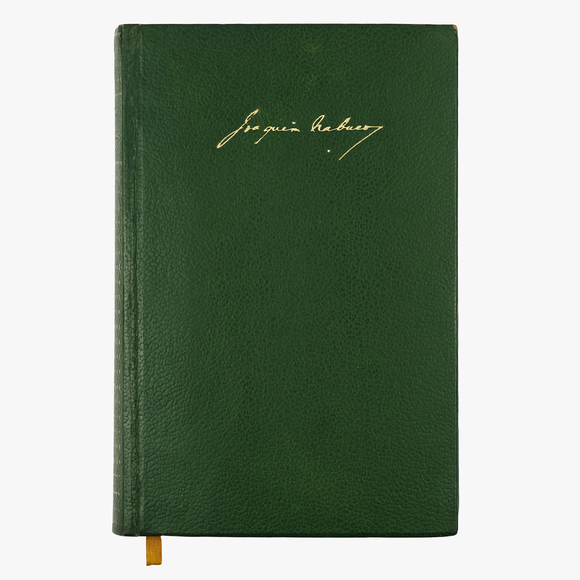 Joaquim Nabuco — Um Estadista do Império (Editora Nova Aguilar, 1975). Livro Físico. Capa encadernada em couro com douração. Fita de leitura presente.