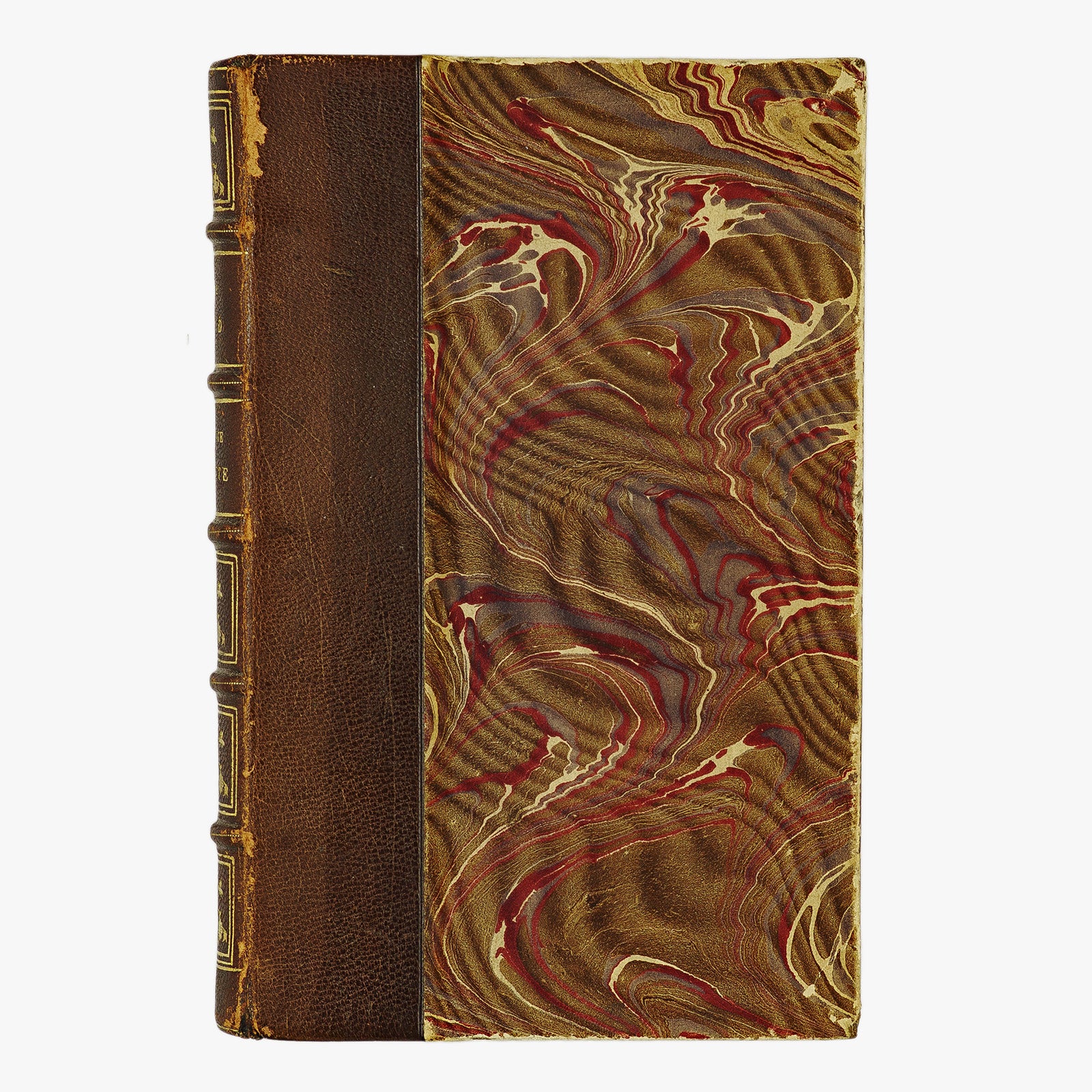 George Sand — La Petite Fadette (Calmann-Lévy, c. 1900). Século XIX. Encadernação em meio couro com douração. Livro físico.