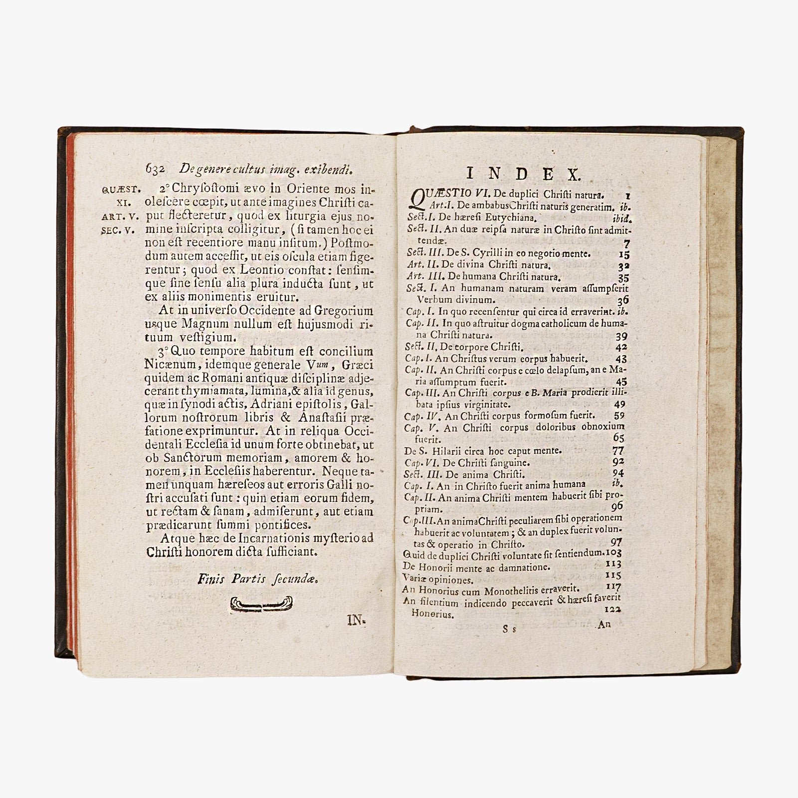 Vuitasse — Tractatus de Verbi Divini Incarnatione (Posonii, Patzko, 1788), 2 volumes. Livros físicos. Encadernação em couro com douração.