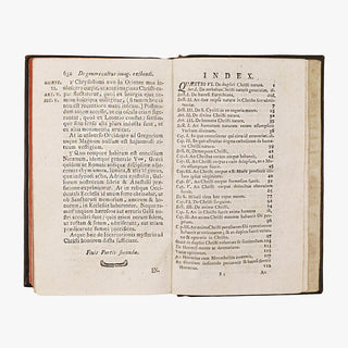 Vuitasse — Tractatus de Verbi Divini Incarnatione (Posonii, Patzko, 1788), 2 volumes. Livros físicos. Encadernação em couro com douração.