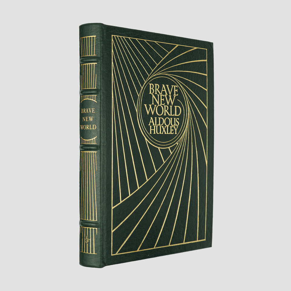livro Brave New World de Aldous Huxley edição Easton Press 1978 encadernação de luxo