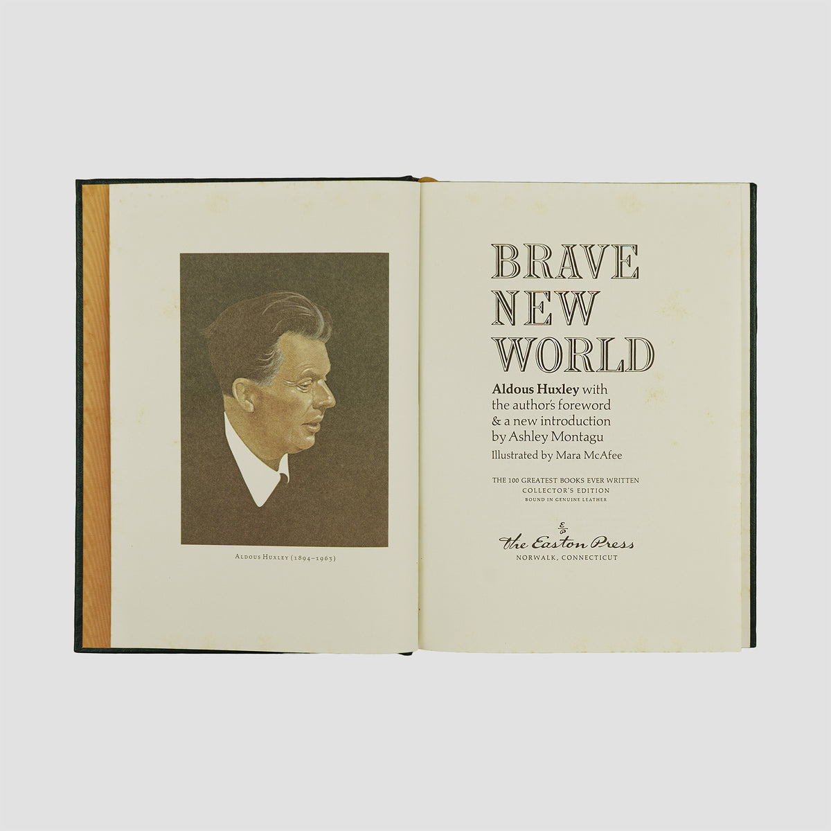 HUXLEY, Aldous Leonard (1894–1963). Brave New World (The Easton Press, Norwalk, 1978).