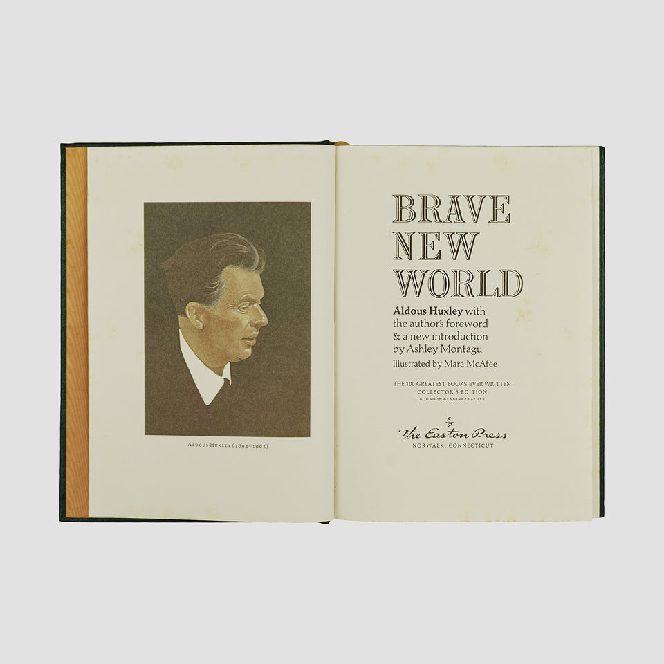 HUXLEY, Aldous Leonard (1894–1963). Brave New World (The Easton Press, Norwalk, 1978).