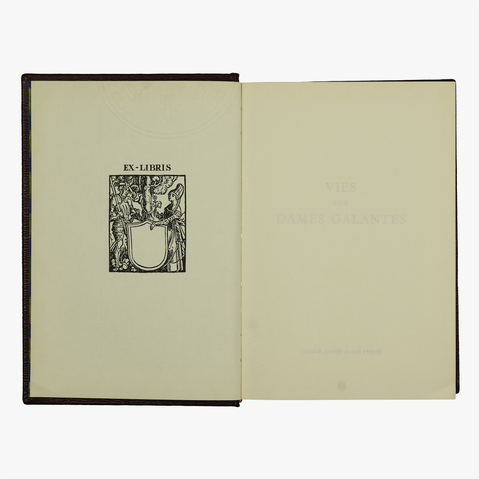 BOURDEILLE, Pierre de (c. 1540–1614). Vies des dames galantes (Jean de Bonnot, Paris, 1972).