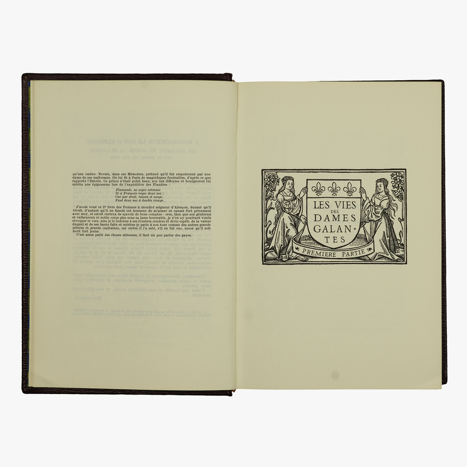 BOURDEILLE, Pierre de (c. 1540–1614). Vies des dames galantes (Jean de Bonnot, Paris, 1972).