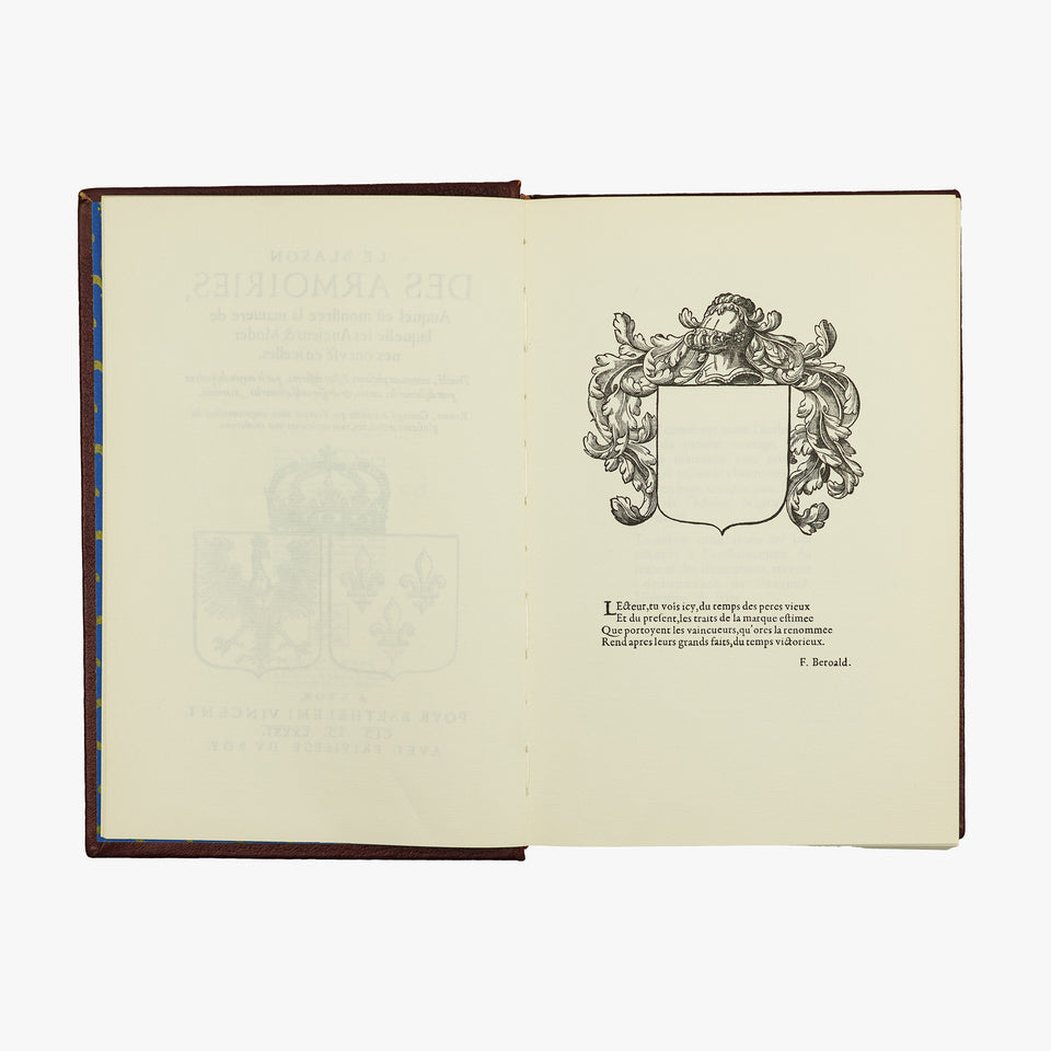 BARA, Hierosme de (1540–1596?). Le Blason des Armoiries (Jean de Bonnot, Paris, 1975).