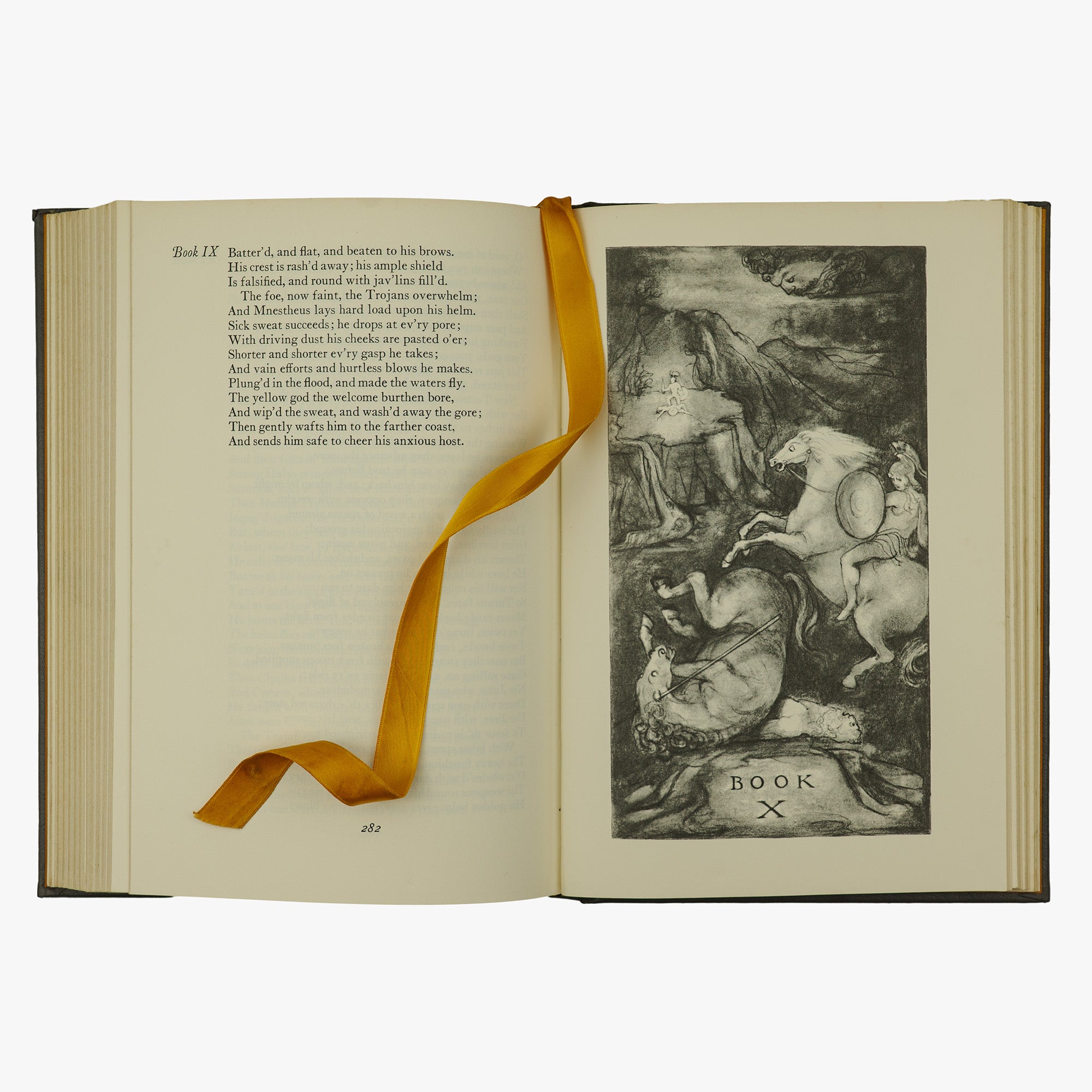 Virgílio — The Aeneid (The Easton Press, 1979). Livro físico ilustrado. Encadernação de luxo - capa em couro, cortes dourados e fita de leitura em cetim.