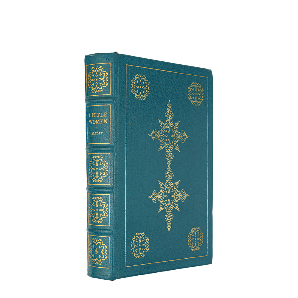 Louisa May Alcott — Little Women (The Easton Press, 1976). Livro físico ilustrado em edição de luxo. Capa de couro e cortes dourados. Fita de leitura de cetim.