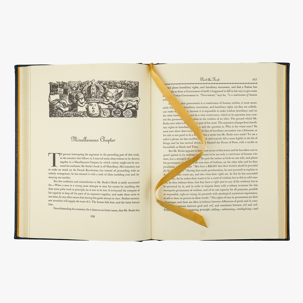 Thomas Paine — Rights of Man (The Easton Press, 1979). Livro físico em edição de luxo, ilustrada. Fita de leitura em cetim. Douração nos cortes.