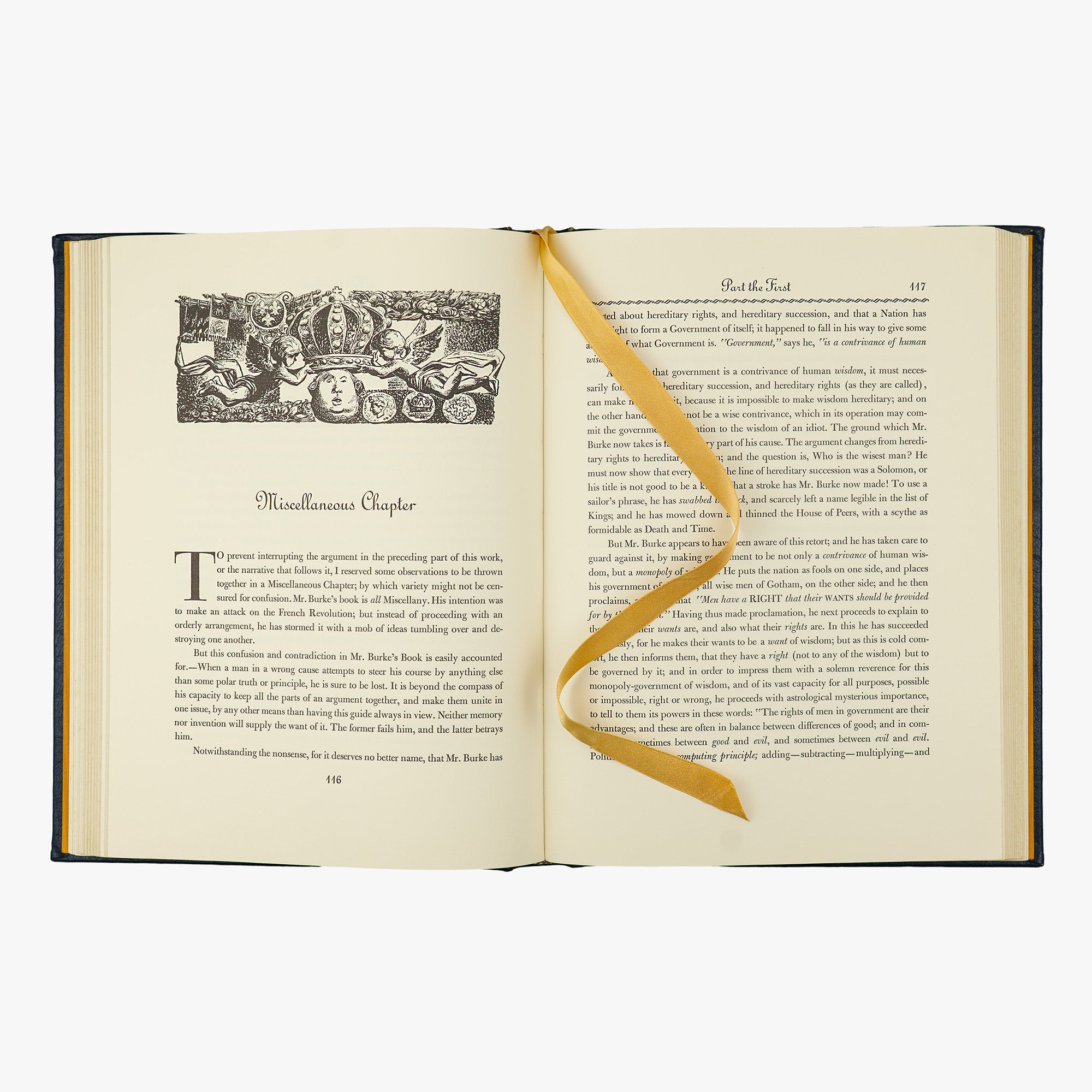 Thomas Paine — Rights of Man (The Easton Press, 1979). Livro físico em edição de luxo, ilustrada. Fita de leitura em cetim. Douração nos cortes.