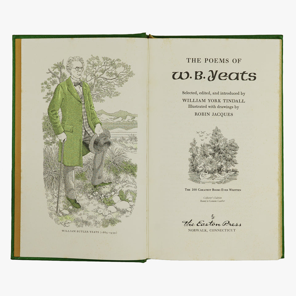 The Poems of W. B. Yeats (The Easton Press, 1976). Livro físico ilustrado. Encadernação de luxo.