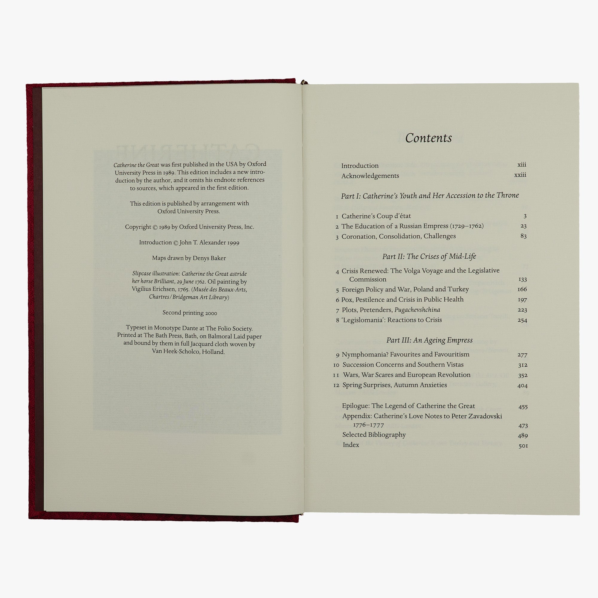 ALEXANDER, John Tighlman (1935–2010). Catherine the Great: Life and Legend (The Folio Society, London, 1999).