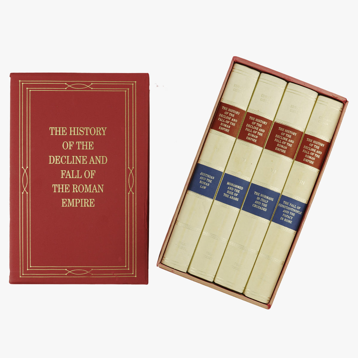 GIBBON, Edward (1737–1794). The History of the Decline and Fall of the Roman Empire (The Folio Society, London, 1983–1990), 8 vols.