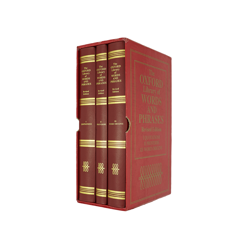 OXFORD UNIVERSITY PRESS. The Concise Oxford Dictionary of Quotations; The Concise Oxford Dictionary of Proverbs; The Concise Oxford Dictionary of Word Origins (Oxford University Press, Oxford, 1998), 3 vols.